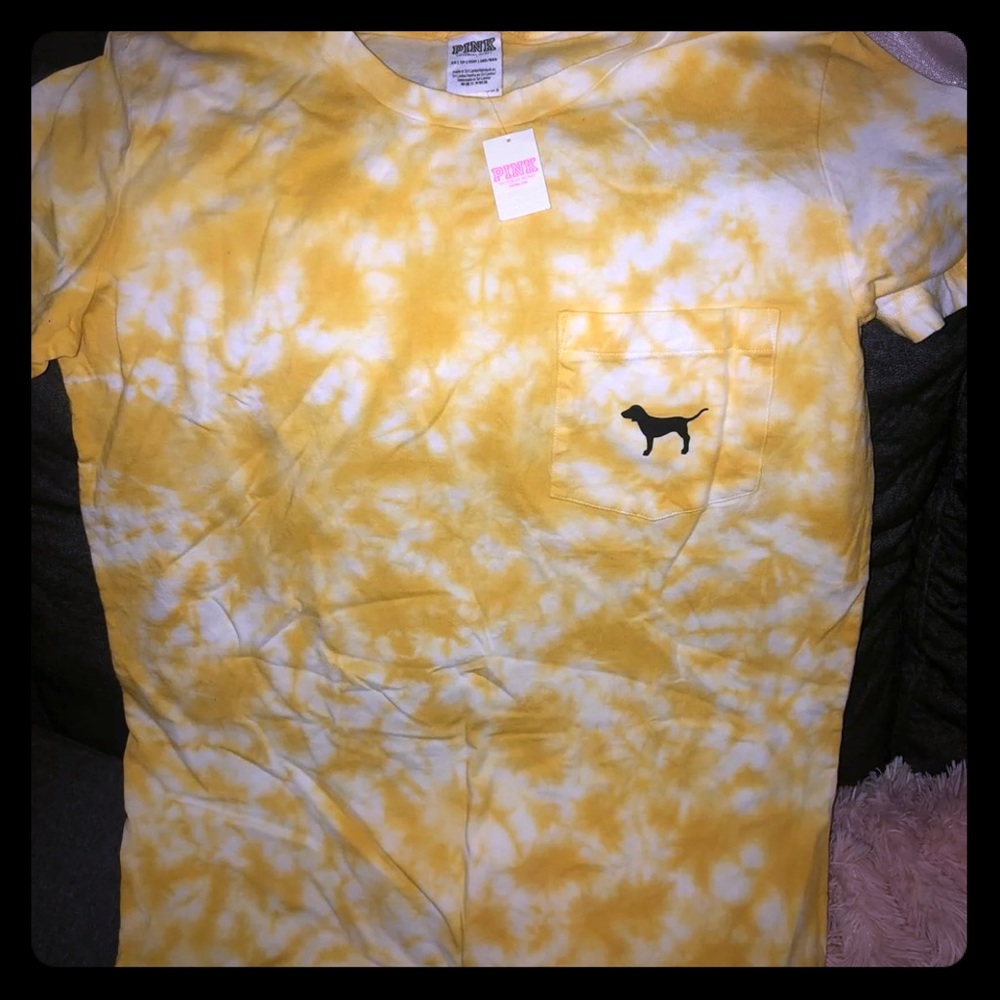 Yellow Tie Dye Campus Tee